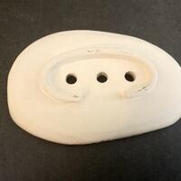 Handmade Ceramic Soap Dish by Brushed Earth (Blue)
