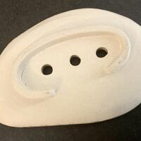 Handmade Ceramic Soap Dish by Brushed Earth (Blue/Green)