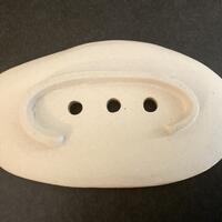 Handmade Ceramic Soap Dish by Brushed Earth (Orange/Cream)