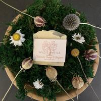 Roman Chamomile, Orange and Bergamot with Blue Poppy Seeds Handmade Botanical Soap
