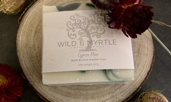 Cypress Mint with British Kaolin Clay Handmade Soap