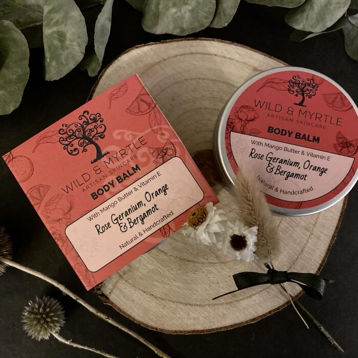 Body Balm - Rose Geranium, Orange & Bergamot (with Mango Butter & Vitamin E)