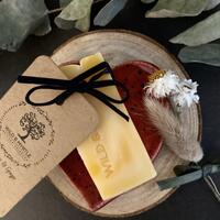 Heart-Shaped Handmade Ceramic Soap Dish - Berry
